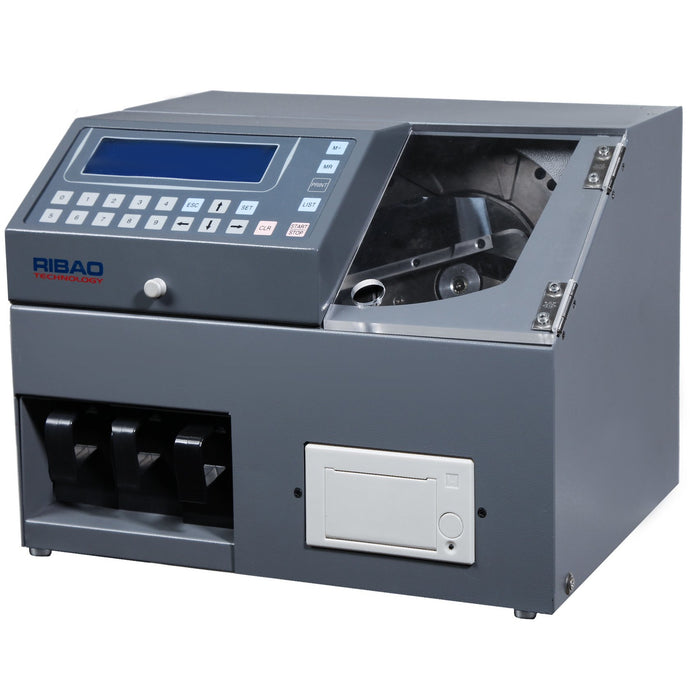Ribao CS-211S Ultra Heavy Duty Counterfeit Mixed Coin Counter - MachineShark