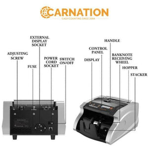 Carnation Bill Cash Money Counter UV MG - Low to Medium Volume CR180 - MachineShark