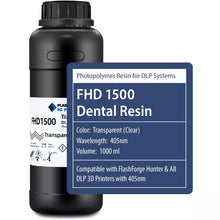 Load image into Gallery viewer, FlashForge FHD 1500 Dental Resin 1 Liter - Transparent (Clear) - MachineShark