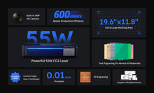 Load image into Gallery viewer, AtomStack HURRICANE 55W CO2 Laser Cutter