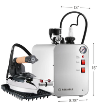 Load image into Gallery viewer, Reliable 4.5L Professional Steam Boiler with Steam Iron 7&#39; Long Steam Hose 6000BU-4100IR - MachineShark