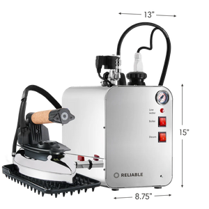 Reliable 4.5L Professional Steam Boiler with Steam Iron 7' Long Steam Hose 6000BU-4100IR - MachineShark
