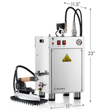 Load image into Gallery viewer, Reliable Continuous Fill 4.5L Professional Steam Boiler With Steam Iron 7&#39; Long Steam Hose 8000BU-4100IR - MachineShark