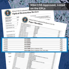 Load image into Gallery viewer, NSA approved shredder; EPL llisted