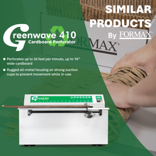 Load image into Gallery viewer, Greenwave 410 Cardboard Perforator with FORMAX branding on a green background