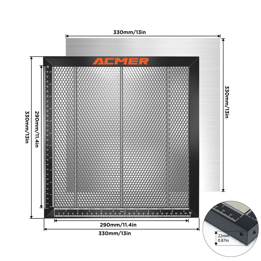 ACMER E10 Honeycomb Laser Bed with Pins - MachineShark