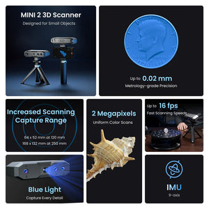 Revopoint Mini 2 3D Scanner (Blue Light丨Precision 0.02mm)