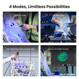 Revopoint MetroX: Blue Laser Line and Full-field Structured Light 3D Scanner - MachineShark