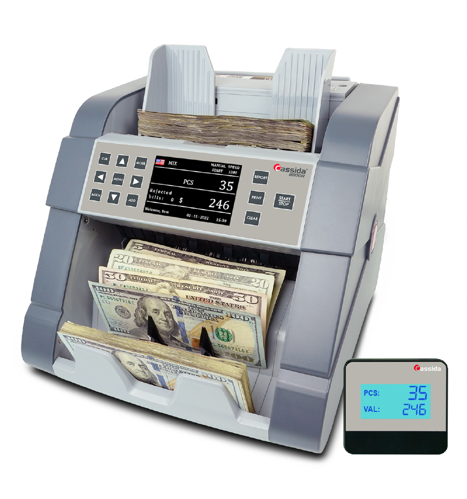 Cassida Mixed Denomination Money Counter and Value Reader 8800R