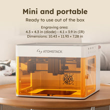 Load image into Gallery viewer, AtomStack P1 Dual Laser Engraver - 5 W Diode + 1.2 W IR