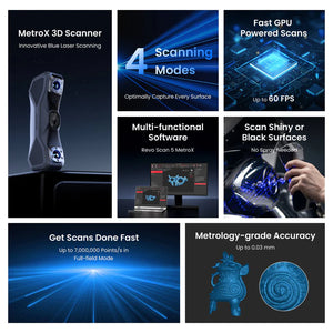 Revopoint MetroX: Blue Laser Line and Full-field Structured Light 3D Scanner - MachineShark