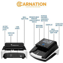 Load image into Gallery viewer, Carnation Automatic Counterfeit Bill Detector with UV MG IR Detection - Bank Grade CRD12A
